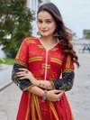 Maroon Colour Rayon Print Gown Collection Wholesale Clothing Suppliers In India Aaradhna 2032